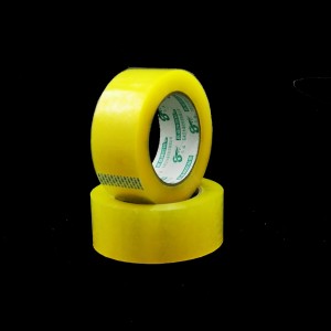 China Factory No Bubble Carton Sealing Tape yellowish adhesvie tape