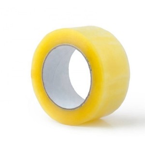 China Custom Size Adhesive BOPP Clear Yellowish Tape for Package